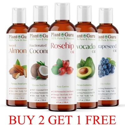 4 oz. Carrier Oil 100% Pure Natural Cold Pressed For Skin, Hair Growth, Massage - Image 1 of 4