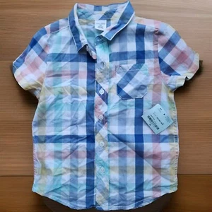 Okie Dokie Toddler Boys Pastel Plaid Short Sleeve Button Down Shirt 3t - Picture 1 of 1