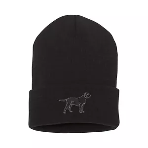 Sombrero gorro bordado de laboratorio negro, gorro de invierno gorro de perro labrador - Imagen 1 de 2