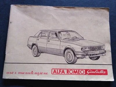 ALFA ROMEO GIULIETTA  LIBRETTO USO  MANUTENZIONE    1981        (35) - Immagine 1 di 4