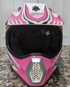 Fulmer AF C1 Blade Dirt Bike Motocross Helmet Girls Pink Well Cared Youth Sz M 