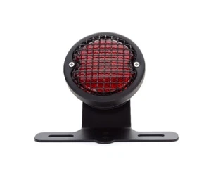 Motorcycle Light Stop Tail Driving Run LED Matt Black Vintage Retro Mesh Grill - Picture 1 of 15