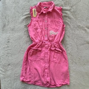 Girls Guess Y2K Pink Vest dress, size 10, RETRO VINTAGE - Picture 1 of 6
