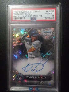 2022 Wander Franco Bowman Sterling BLACK ATOMIC  /10  Auto Psa10
