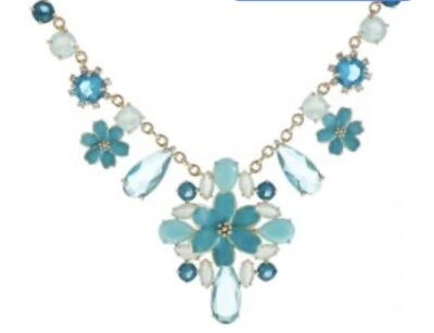 $158 Kate Spade Here Comes Sun Azul Floral Collar Gota S52 Foto 1 de 4