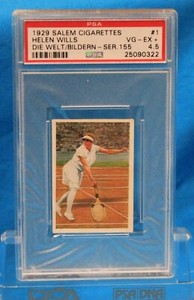 1929 SALEM CIGARETTES #1 Helen Wills PSA 4.5 VG-EX+ #25090322 - DIE WELT/BILDERN