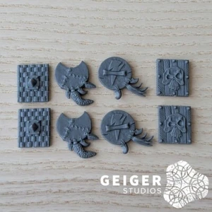 WFB Warhammer Fantasy Battles Orcs and Goblins Mob Bits | 8pc Shields Set - Picture 1 of 1