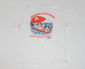 Vintage Alabama Crimson Tide T-Shirt Size L T Big Al Beach Party 80s NCAA - Picture 1 of 21