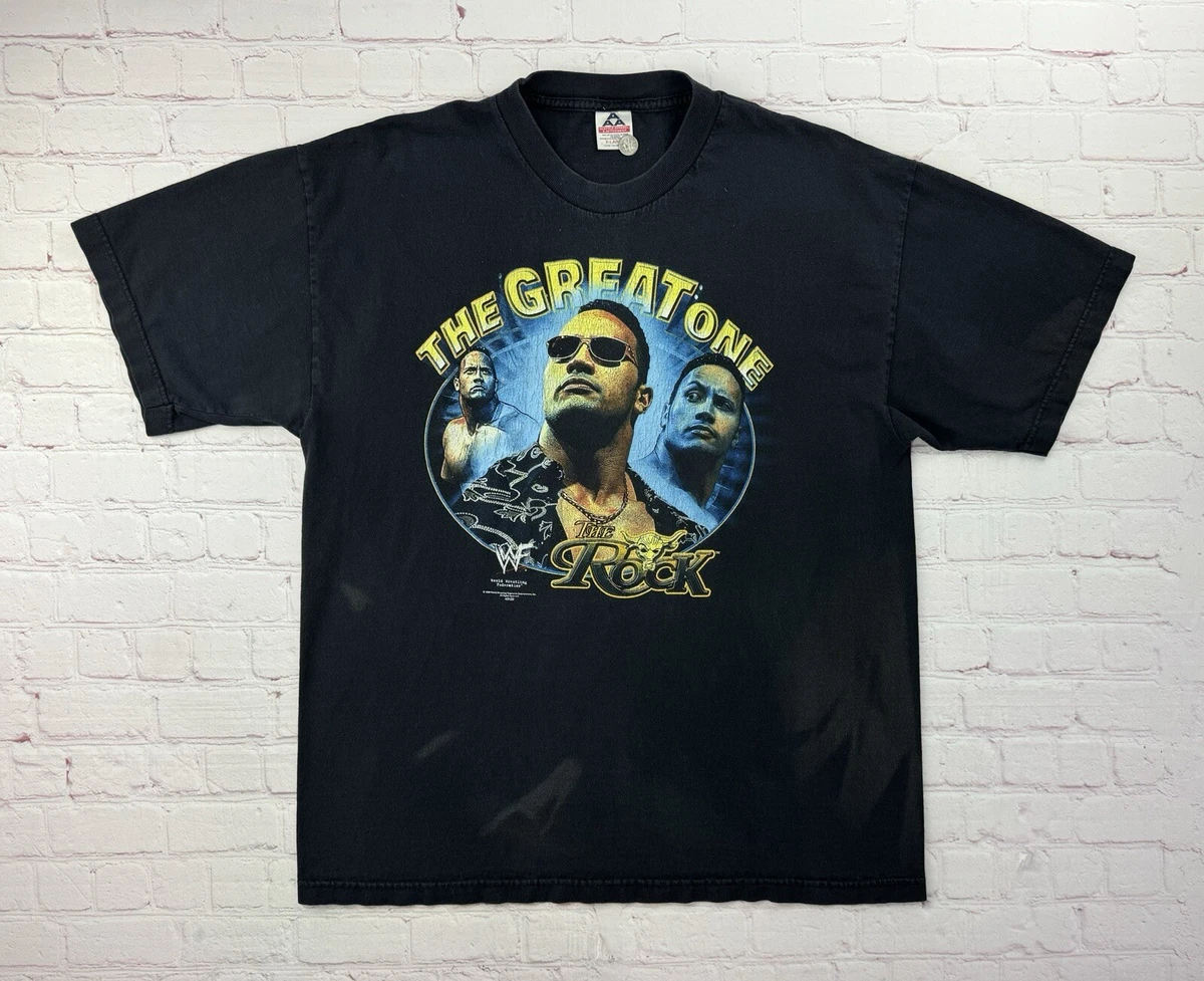 usa古着 90's THE ROCK WWF Tシャツ XLサイズ ブラック 古着 90s WWF The Rock ドウェイン ジョンソン プロレス Tシャツ XL