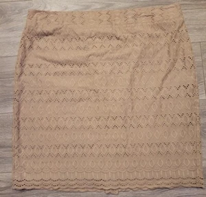 Ann Taylor Cotton Eyelet Skirt Plus Size 18 Excellent Boho - Picture 1 of 10