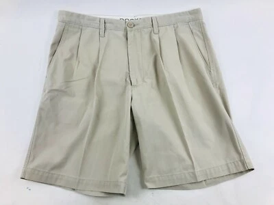 Pantalones Cortos DOCKERS Para Hombre Talla 36 Tostado Sólido Plisado Frontal Bolsillos Abotonados Chino Foto 1 de 4