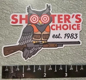 Shooter's Choice Owl Rifle Vinyl Sticker Decal Shot Show Gun Lubricant Cleaner - Picture 1 of 1