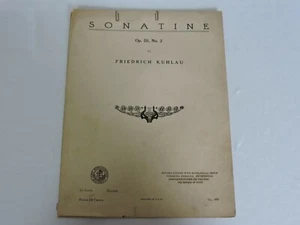 Sonatine OP 55, Nr 2 Friedrich Kuhlua 1913 Kunstveröffentlichung Verein Antik Musik - Bild 1 von 7