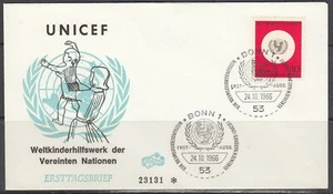 Germany Scott 967 FDC - Nobel Peace Prize to UNICEF - Picture 1 of 1