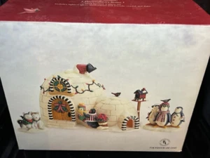 Vtg. 1999 Debbie Mumm Mummford's Home Lighted Igloo Crystal & Flake W/ Box - Picture 1 of 8