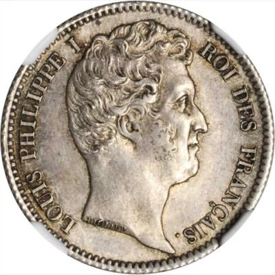 1831 A Francia 1 Franco, NGC MS 62, KM 742.1, Gad 452 Foto 1 de 4