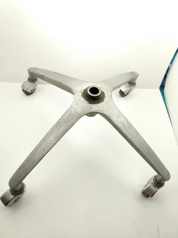Vintage MCM Brushed Aluminum Legs Base for Office Chair w/ Casters 23"D Sturgis Cover