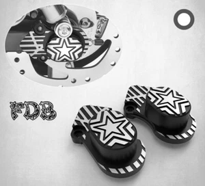 Fit H-D 2005-2019 Sporter XL 883 1200 Moving Star Contrast Cut Rear Axle Cover - Picture 1 of 8