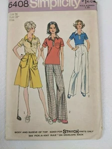 Simplicity 6408 Misses Top Pantskirt Pantskix Talla 16 - Imagen 1 de 2