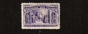 1893 U.S. COLUMBIAN EXPO Issue 6c Purple Sc#235 Mint/NG See Note ** - Picture 1 of 1
