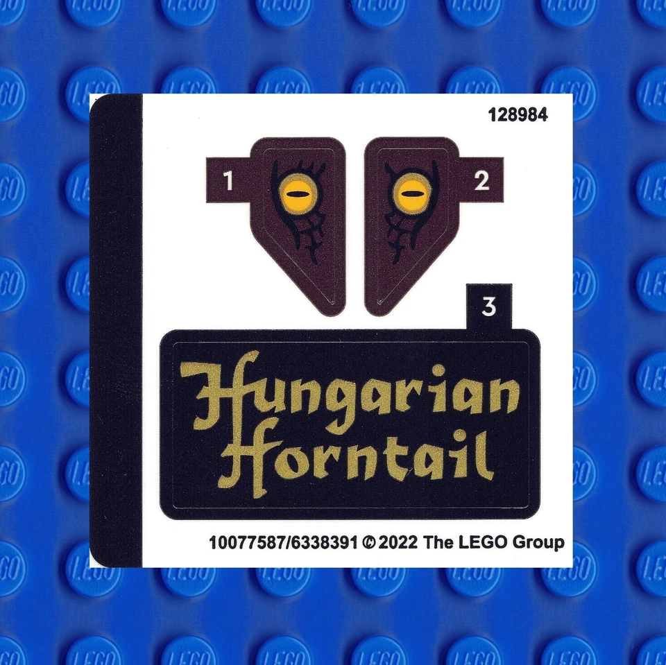 全新乐高哈利波特匈牙利角尾龙 76406 仅贴纸 - 数量 1 — 第 1/1 张图片