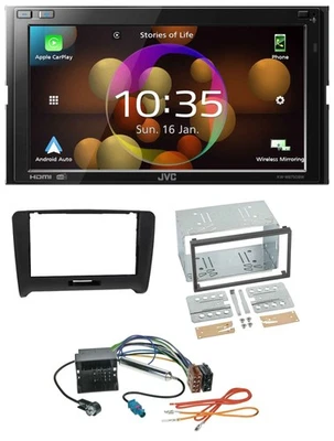 JVC DAB MP3 2DIN Bluetooth USB Autoradio für Audi TT (06-14) Quadlock - Bild 1 von 4