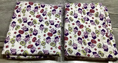 "2 sacos de alimentación vintage años 40 tela uno abierto, uno sin abrir 35""x21""" Foto 1 de 4