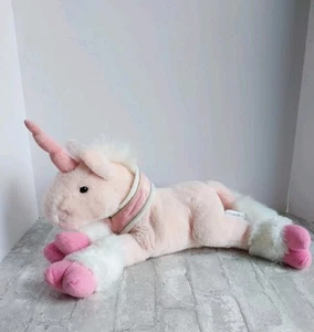 Vtg 1999 Commonwealth Unicorn Pink with White Trim Plush 18” total length Rare - Picture 1 of 8