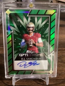 2024 Leaf Eclectic Optichrome Autographs D.J. Uiagalelei 1/5 GRÜN - Bild 1 von 2