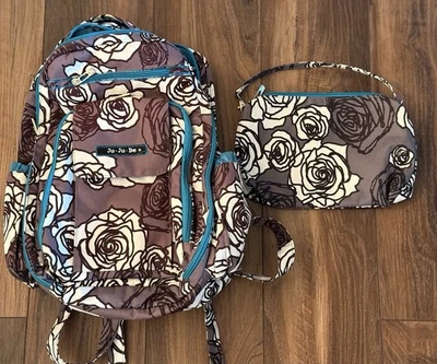 Bolso Mochila Jujube Charcoal Roses Be Right Back Plus Bolsa Nuevo Sin Etiquetas Foto 1 de 4