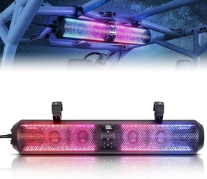 KEMIMOTO UTV Sound Bar 28" Bluetooth LED 4 Subwoofers 2 Tweeters Waterproof - Picture 1 of 13