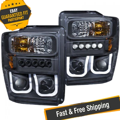 Anzo 111305 Projector Headlights for 2008-2010 Ford F-250/350/450/550 Super Duty Foto 1 de 4