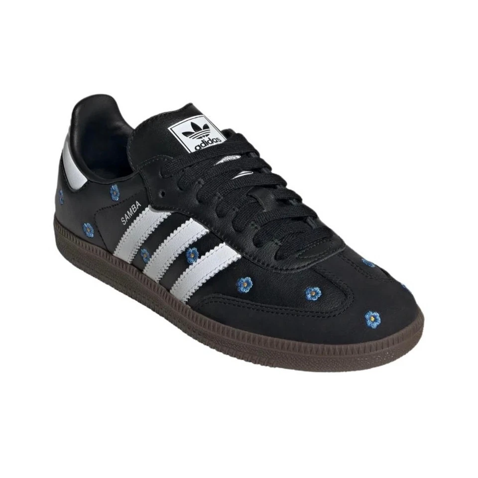 Adidas Originales Samba OG Negro Bordado Floral IF4397 Zapatos Informales Tenis Foto 1 de 4