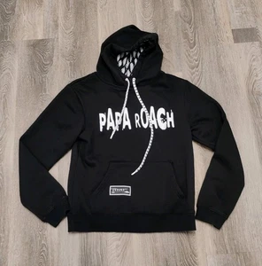 Vintage Y2K Men's Papa Roach Infest Black Hoodie Size L Rock Grunge Skate RARE - Picture 1 of 7