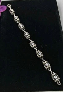 Pulsera vintage de plata de ley con circonitas cúbicas - Imagen 1 de 2