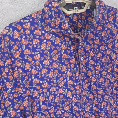 Рубашка поло RLX Ralph Lauren мужская S цветочный узор гольф Trump National Bedminster - Изображение 1 из 4