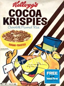 1963 Cacao Krispies Scatola Cereali Snagglepuss Qualità Metallo Frigo Calamita 3x4 7483 - Foto 1 di 5