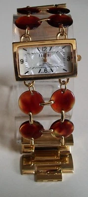 Reloj elegante/informal pulsera elegante con concha de tortuga de moda para mujer Foto 1 de 4