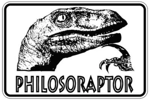PHILOSORAPTOR sign Metal funny man cave house decor D1150 - Picture 1 of 1