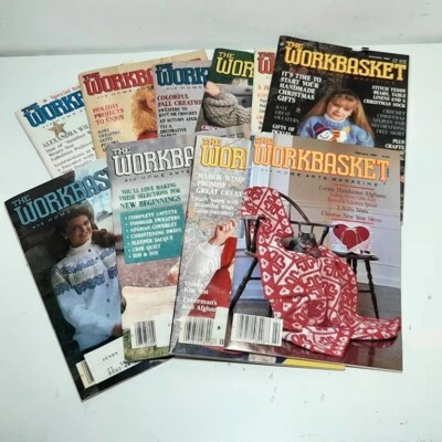 Lot of 10 "The Workbasket and Home Arts" Magazine ~ 1989-1991, Crochet & Knit - Image 1 of 4
