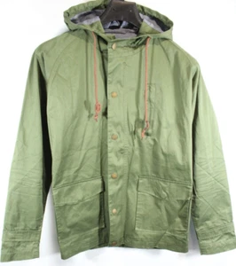 Men's Frank and Oak Hooded Utility Jacket Military Green Size Small - Picture 1 of 6