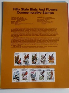 50 STATE BIRDS & FLOWERS 1982 Souvenir Pages, 04/14/1982 - Picture 1 of 1