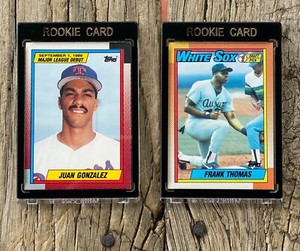 1989 JUAN GONZALEZ major league debut FRANK THOMAS #1 draft pick rookie