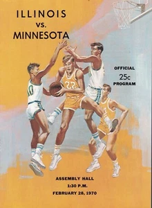 University of Illinois vs Minnesota Gophers 1970 College Basketball program - Picture 1 of 5