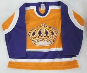 LA Kings Old Crown Logo Boy's Medium Home CCM Hockey Jersey - Picture 1 of 3
