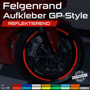 Felgenrandaufkleber reflektierend GP Design Motorrad felgenaufkleber Orange - Bild 1 von 2