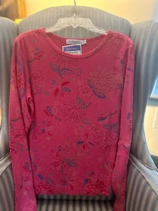 NWT!  FRESH PRODUCE BABYRIB COTTON  "DANCING  FLOWER"  L/S TEE.  (S) - Picture 1 of 4