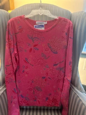 NWT!  FRESH PRODUCE BABYRIB COTTON  "DANCING  FLOWER"  L/S TEE.  (S) - Imagem 1 de 4