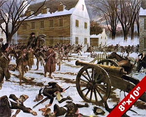 GEORGE WASHINGTON TRENTON BATTLE AMERICAN REVOLUTION PAINTING ART CANVAS PRINT - Picture 1 of 5