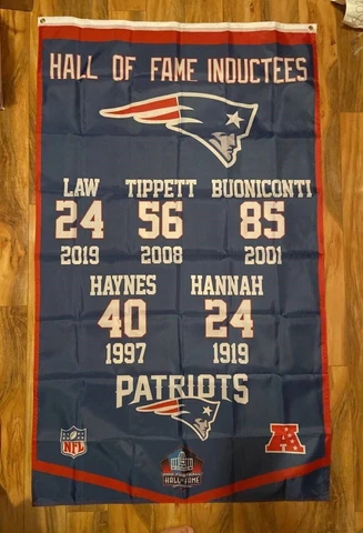 New England Patriots 3x5 ft Flag Hall of Fame Inductees Football NFL Banner Cover